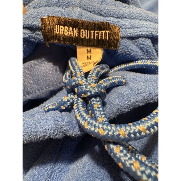 URBAN OUTFITTERS Dewy Polar Fleece Bright Blue Athletic Winter Joggers Medium - Picture 7 of 8